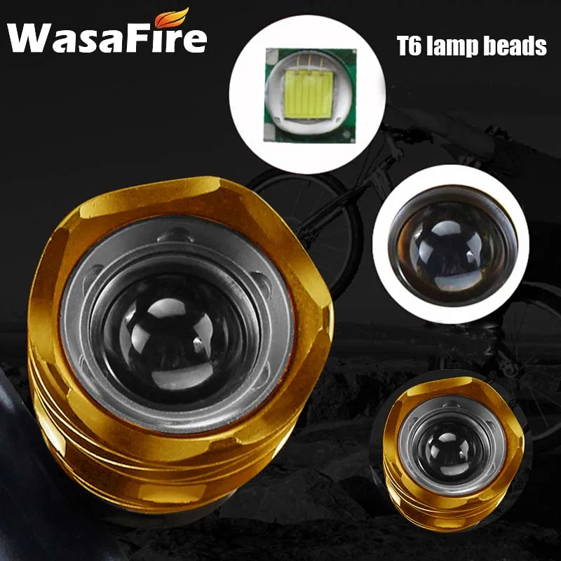 Cheap 15000lm T6 LED Zoomable Bike Front Light Headlamp+ Red Tail Rear Light Bicycle Headlight USB rechargeable bike lamp Flash Light 2