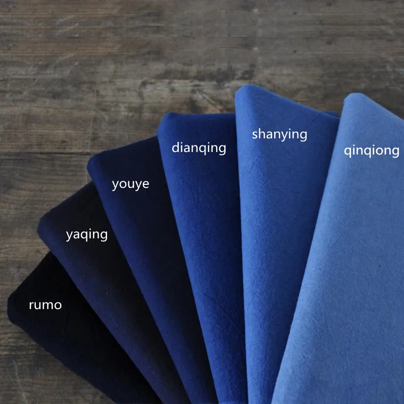 

Handmade Indigo Dyeing Fabric Pure Cotton Clothing Fabric Wide-width Embroidery Plant Dyeing Vegetable Dyeing DIY Fabric Art