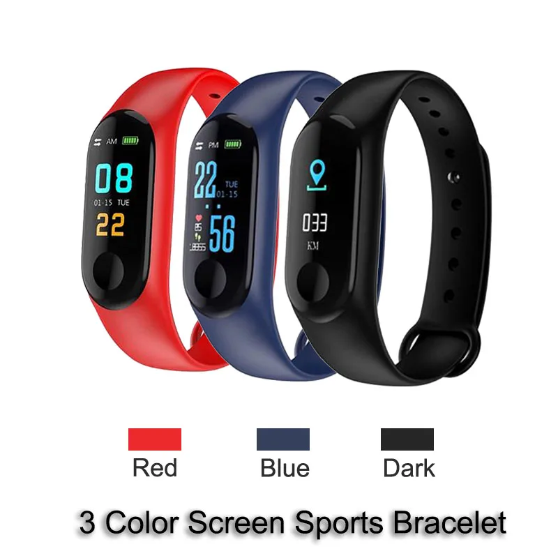 

Fitness tracker Smart Watch M3 plus Color Screen Wristband Heart Rate Activity Smart Electronic Bracelet Colorful Strap