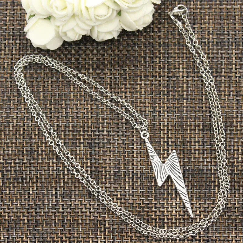 

New Fashion Tibetan Silver Pendant fulmination lightning Choker Charm Short Long DIY Necklace Factory Price Handmade jewelry
