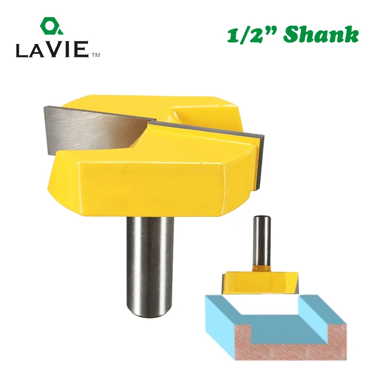 8mm 12mm 1/2" Shank Cleaning Bottom Milling Cutter Router Bits Woodworking Tool 
