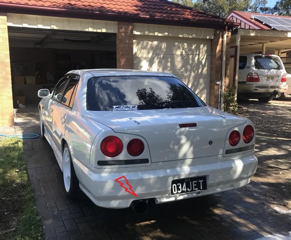Для Skyline HR34/ER34 углеродное волокно задний бампер выхлопной тепловой щит (только 4