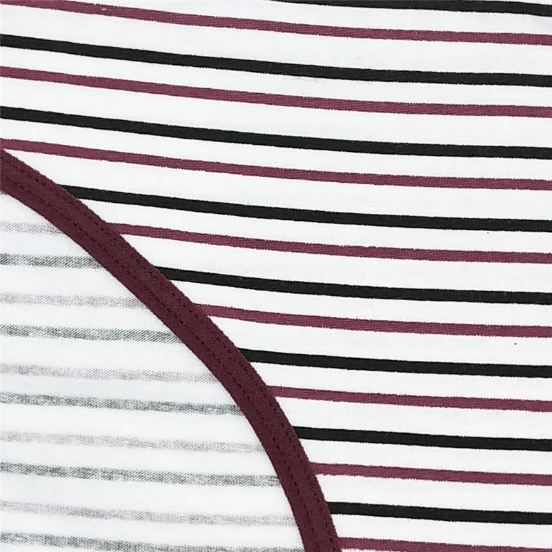 Женские хлопковые трусы в полоску 2XL 3XL 4XL с высокой талией большие размеры 6