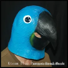 Top Design And Hot Sale Animal Parrot Mask Realistic Parrot Head Mask For Halloween Party Full Head For Adult size Cosplay Mask