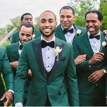 2009 Costumes Green For Wedding Skinny Groom Suits Wedding Suits Best Man Party Formal Blazer Men Suits