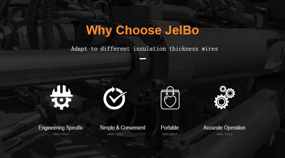 JelBo, автоматические плоскогубцы для зачистки, многофункциональный инструмент для зачистки проводов, обжимной инструмент с шестигранным гаечным ключом для проводов, кабельных инструментов