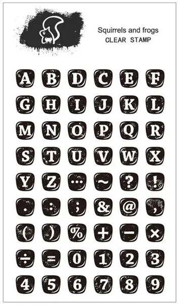 

KLJUYP Keyboard letters Clear Stamps Scrapbook Paper Craft Clear stamp scrapbooking