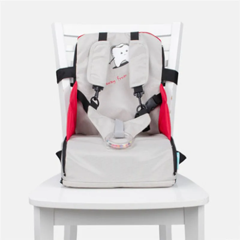 Детские Портативные сиденья-бустеры для кормления, стульчик для кормления, детское сиденье для кормления, портативный складной для путешествий, детское сиденье - Цвет: Grey with toy