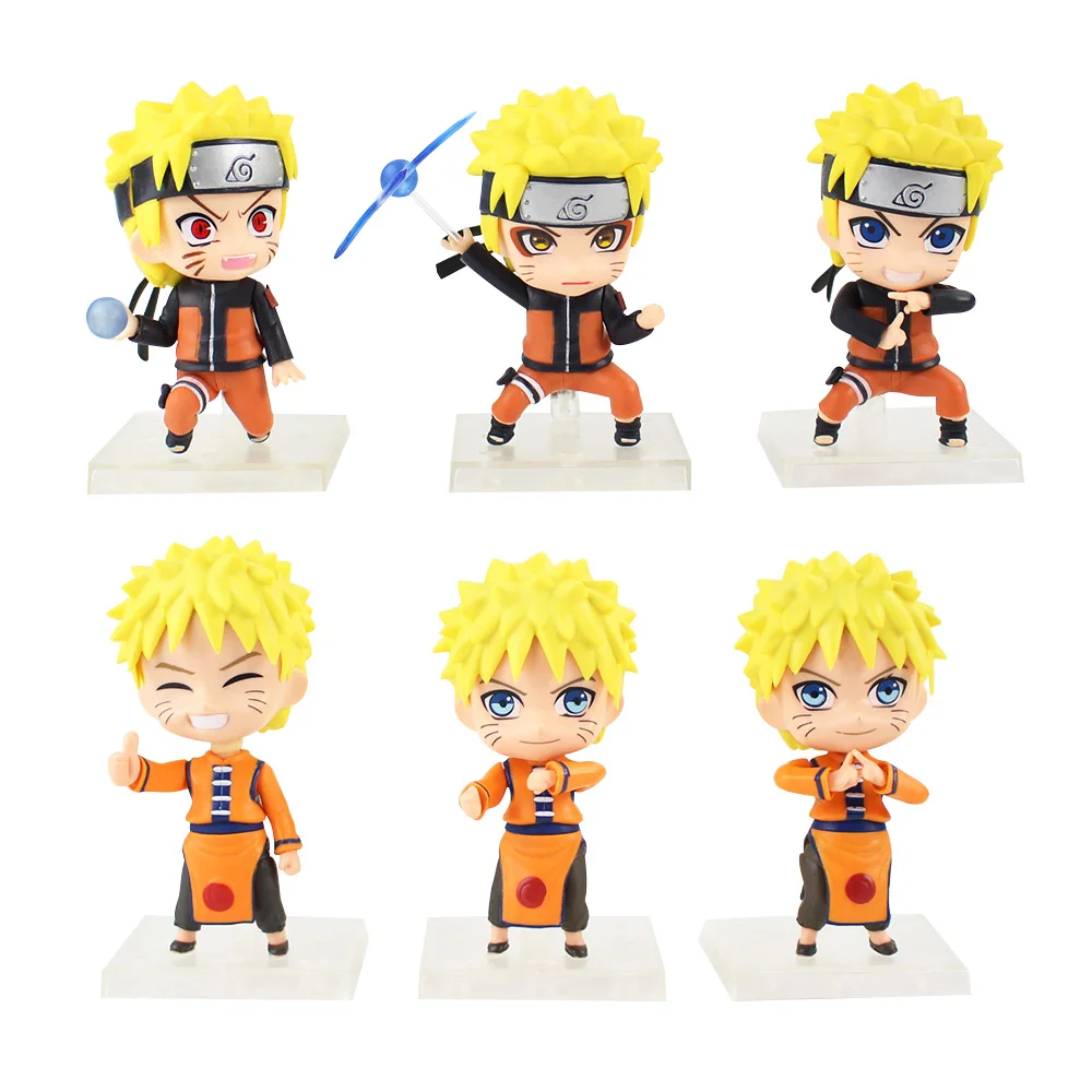 3 шт./компл. фигурка Наруто Q Edition Shippuden Uchiha Sasuke Uzumaki Kakashi Sakura аниме детская коллекция