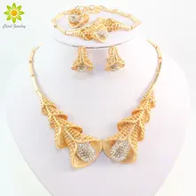 Африканские прекрасные драгоценные бусы наборы для женщин подвеска в форме кристального цветка ожерелье серьги наборы свадебные аксессуары