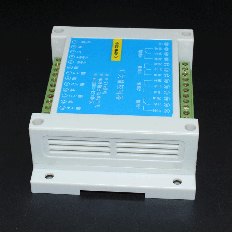 MODBUS RTU Protocol 4 Input and Output Control Relay Module RS485 Switch Input and Output PLC Module