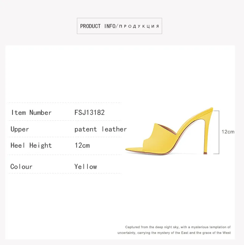 Женская обувь; босоножки без задника на высоком тонком каблуке; кожаная пикантная обувь без задника с открытым носком; размер 42; Уличная обувь желтого и телесного цвета; FSJ Fashion gg