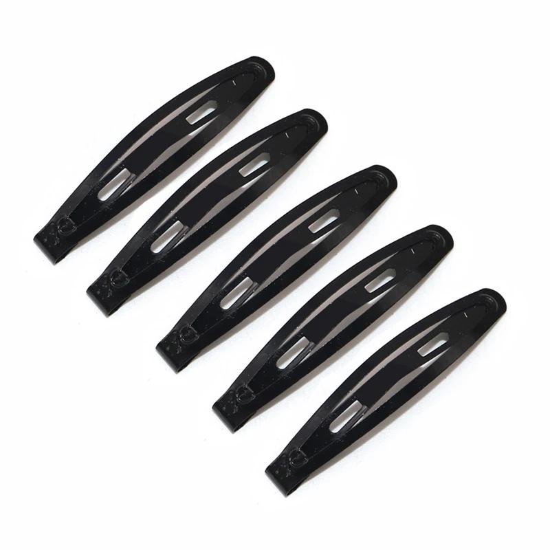 Hot 60Pcs Hair Snap Clips Black Metal Hair Clips For Women Hairgrips