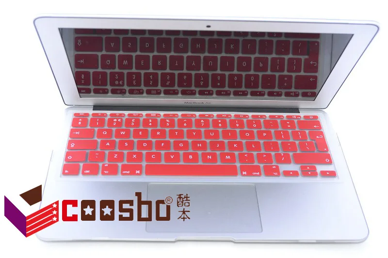 100 шт. силиконовые Великобритании ЕС раскладка клавиатуры кожного покрова протектор Наклейка защитная пленка для Apple MacBook Air 11." дюймов