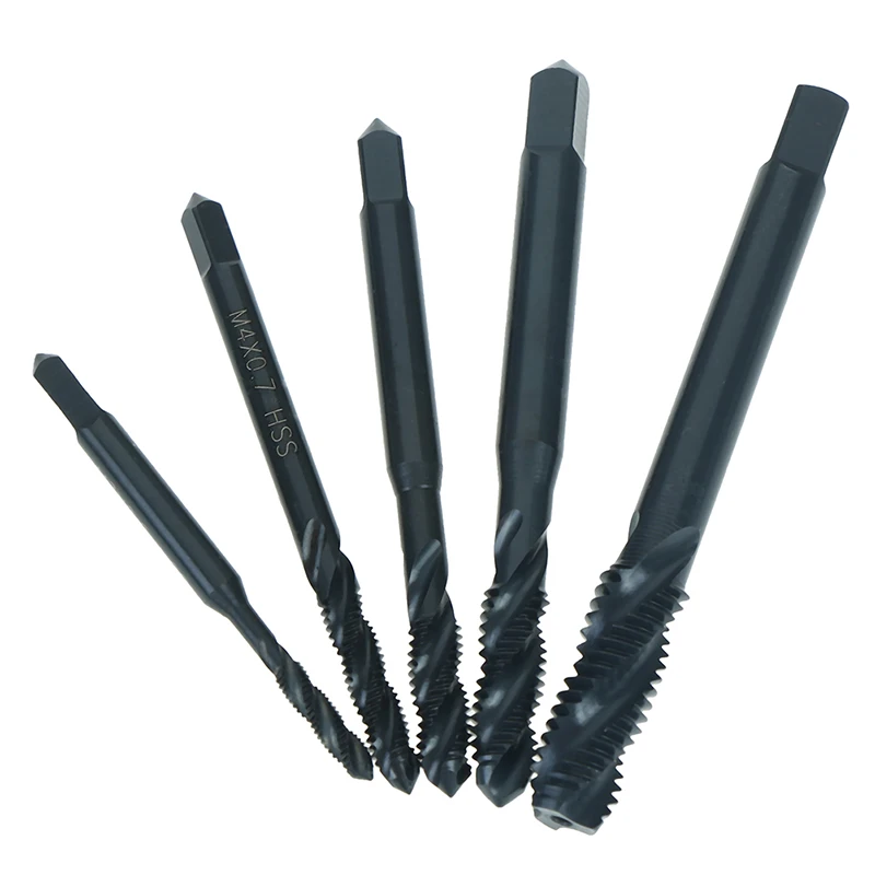 Hot Sale 5Pcs/Set New High Quality HSS Machine Screw Thread Metric Plug Tap Drill Set M3 M4 M5 M6 M8