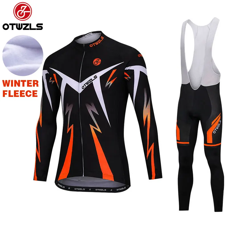 

2018 Cycling Bib Sets Cycling Clothing Pro Team Bike Kit Wear Winter Thermal Fleece MTB Bicycle Jersey Set Maillot Ropa Ciclismo