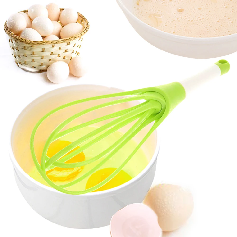 1Pcs Multifunction Rotatable Whisk Eggs Beater Plastic Hand Knead Dough