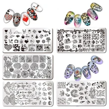 Unicorn Nail Stamping Plate Rectangle Image Plate Stainless Steel Nail Stamp Plates Manicure Stencil Stamp Polish Tools