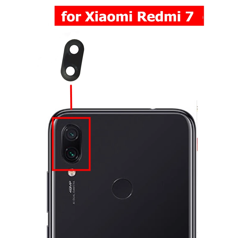 

2pcs for Xiaomi Redmi 7 Camera Glass Lens Back Rear Camera Glass Lens with Glue for Xiaomi Redmi7 Replacement Repair Spare Parts