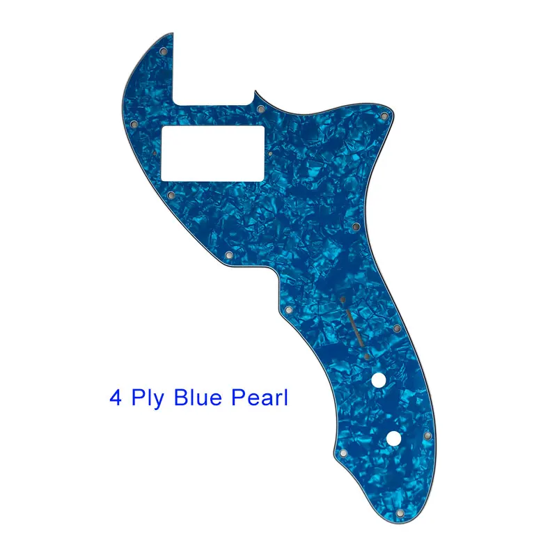 4Ply Blue Pearl Pleroo пользовательские гитарные части-для США Thinline Tele 69 гитарная накладка с PAF хамбакером царапина пластины, Многоцветный выбор - Цвет: 4Ply Blue Pearl