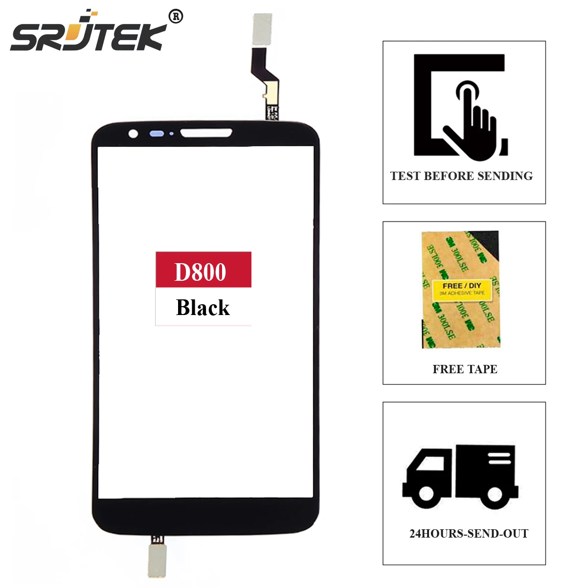 Srjtek 5 2 &quotдля LG Optimus G2 D800 D801 D803 / D805 D802 сенсорный экран дигитайзер Датчик внешнее