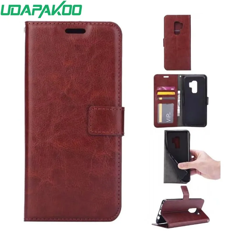 Flip PU Leather Cover Case for Galaxy S8 S9 Plus Luxury