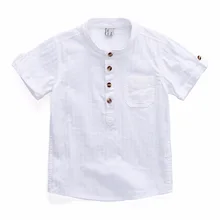 Белая рубашка для маленьких мальчиков; пуловер; детская одежда в британском стиле; однотонные хлопковые топы; рубашка с воротником для мальчиков; школьная форма; блузка для детей 8 лет