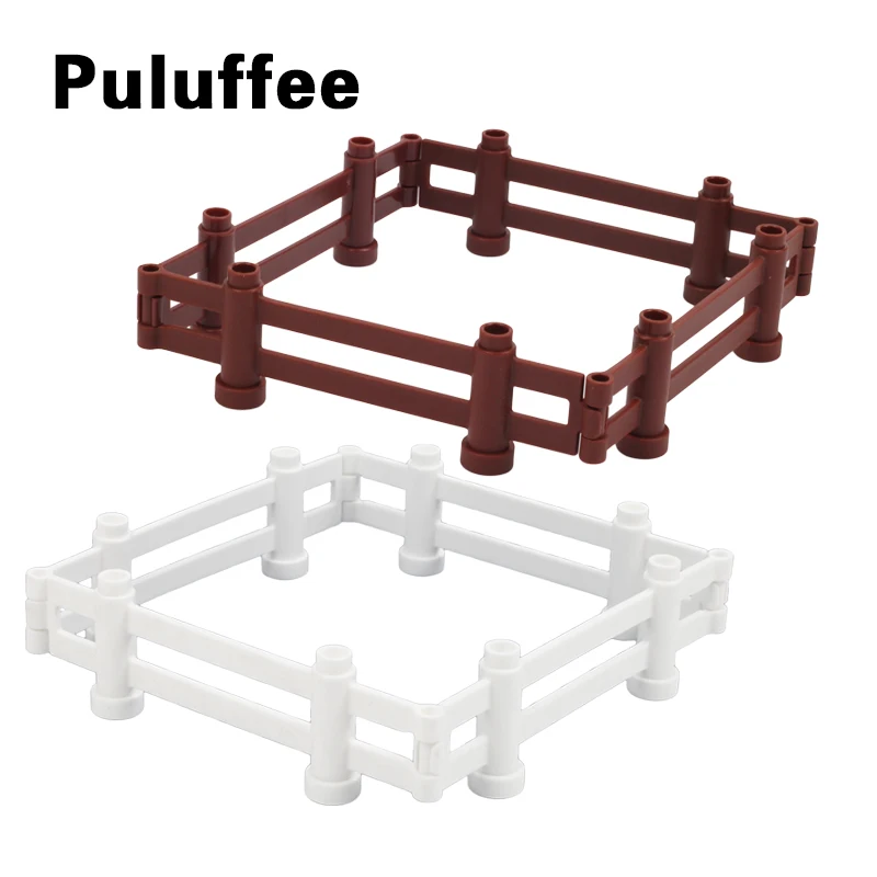 

4Pcs Fence Model Figures Building Blocks Compatible With Duploe Accessories Bricks Toys For Kid Brinquedos