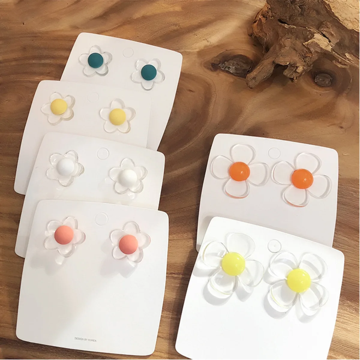 

Korea Earrings Acrylic Ear Rings Flowers Transparent Geometric Candy Color Fashion Women Earrings 2019 Bohemian Summer Jewelery