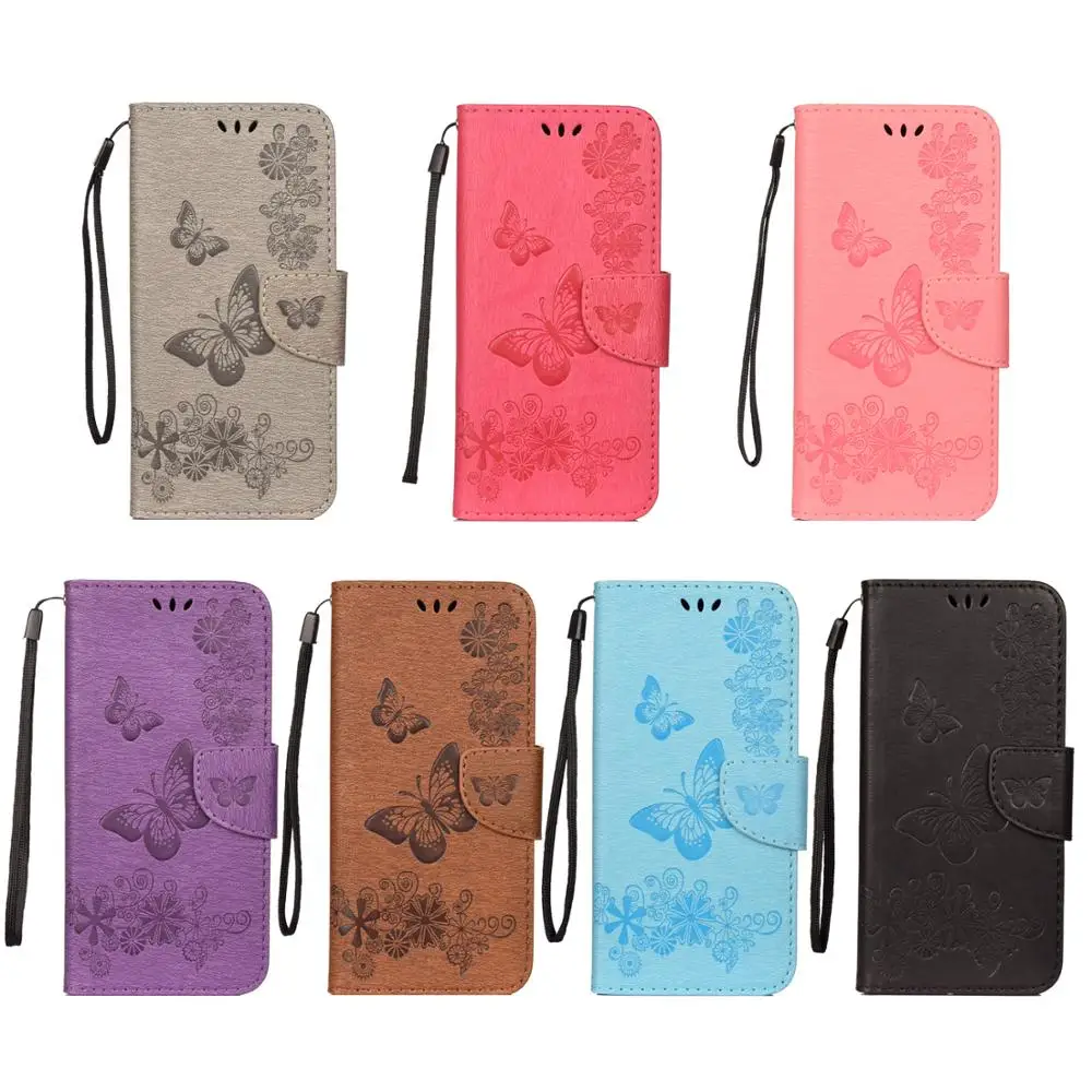 

For Samsung Galaxy A60 A70 A50 A40 A30 A20 A10 A20E Leather Case Flip Silicone Cover Embossing Flower Butterfly Wallet Holster