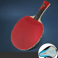 NewHE резиновая ракетка для настольного тенниса профессиональная ракетка Pingpong прямая/Горизонтальный захват ракетка для настольного тенниса с чехлом