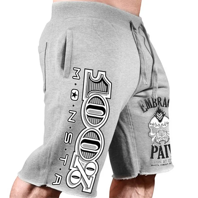 Pantalones cortos de algod n para hombre holgados para Fitness culturismo correr duraderos color negro para