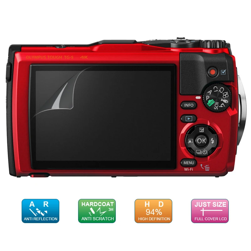 

(6pcs, 3pack) LCD Guard Film Screen Protector for Olympus TG-6 TG-5 TG-4 TG-3 TG-870 TG-860 TG-850 TG5 TG4 TG870 TG860 Tough