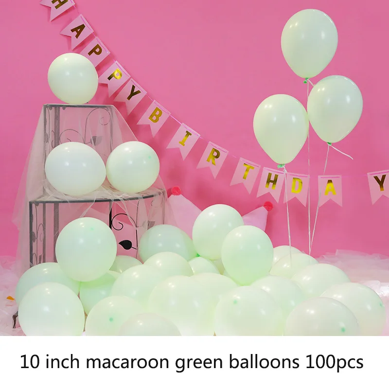 BTRUDI 10 дюймов Макаруны конфеты латексные шары День рождения украшение для adlut свадебное торжество все виды декоративный шар - Цвет: Зеленый