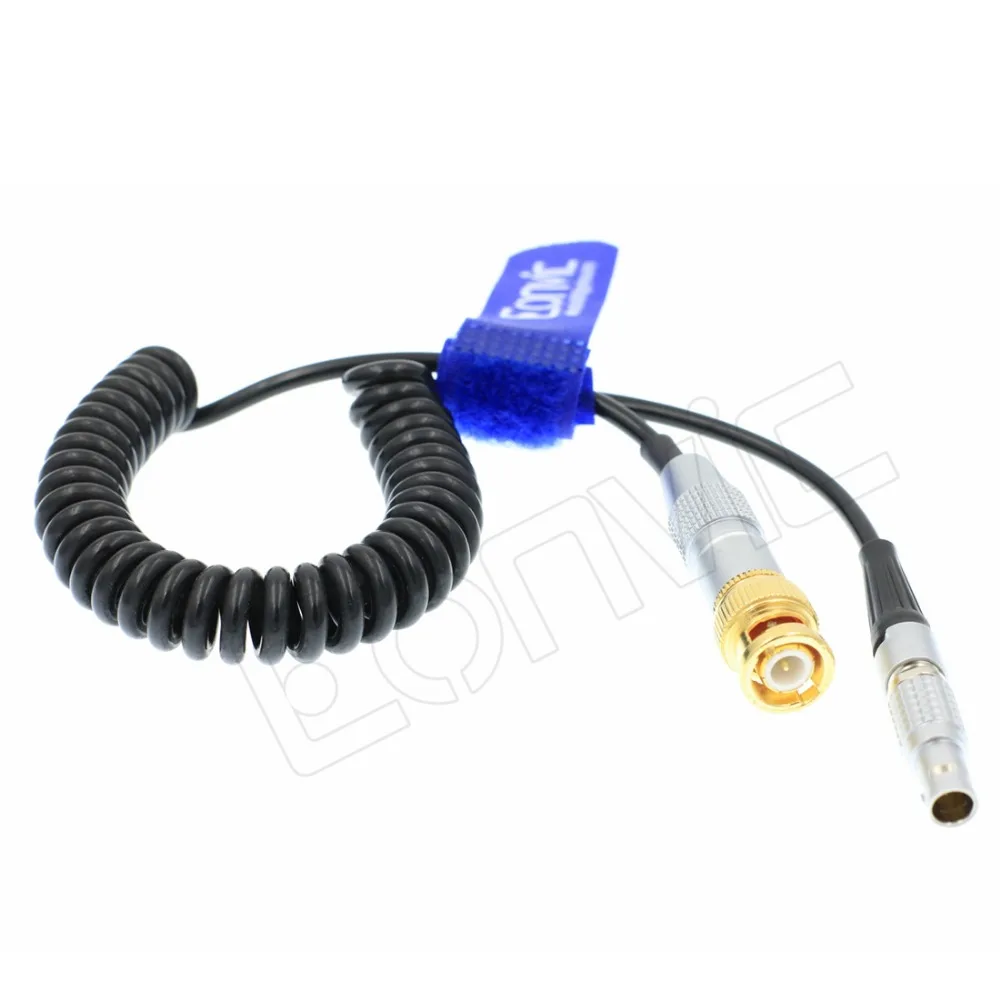 

BNC 5 pin SMPTE Time Code Coiled Cable For ARRI ALEXA Camera Sound Devices