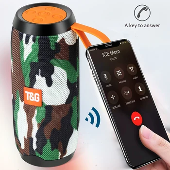 

2020 Wireless Bluetooth Speaker Portable Column with FM Radio TWS Stereo Music Box Subwoofer Speakers for Phone Computer TG106