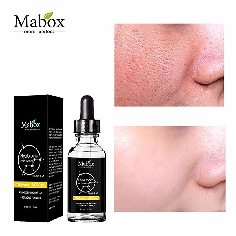 MABOX 30ml Hyaluronic Acid Serum+ Vitamin C Serum Anti-Aging Moisturizing Skin Care Firming Treatment Whitening Moisturizing