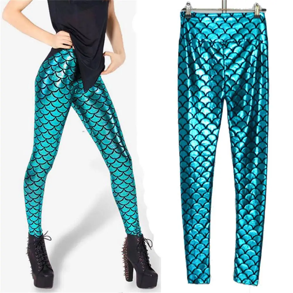Online Buy Wholesale Mermaid Leggings From China Mermaid Leggings Hot Sale 2016 Fashion Trouser Mermaid Leggings Hight Waist Imitation Leather NightClub Wear Milk Digital Print - Online Buy Wholesale Mermaid Leggings From China Mermaid Leggings