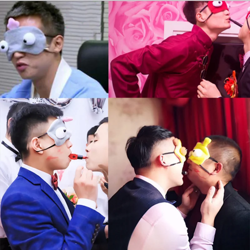 

New Eye Mask Game Props Party Supplies Funny Cartoon Amazing Eyes Cover for Joking Sleeping Mask Blindfold Tricky Game Props 10A