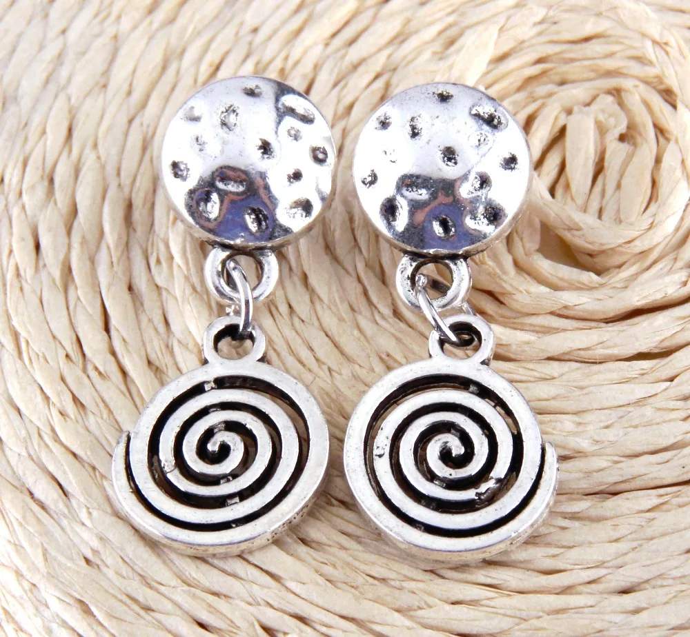 

New arrive Fashion Alloy DIY Swirl Drop Earring Free shipping