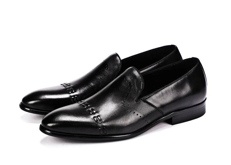 Men's Leather Casual Shoes Formal Oxfords Shoe Moccasins Men's Leather Brand Casual Genuine Leather Shoes Men 2018 Brogue Shoe   (12)