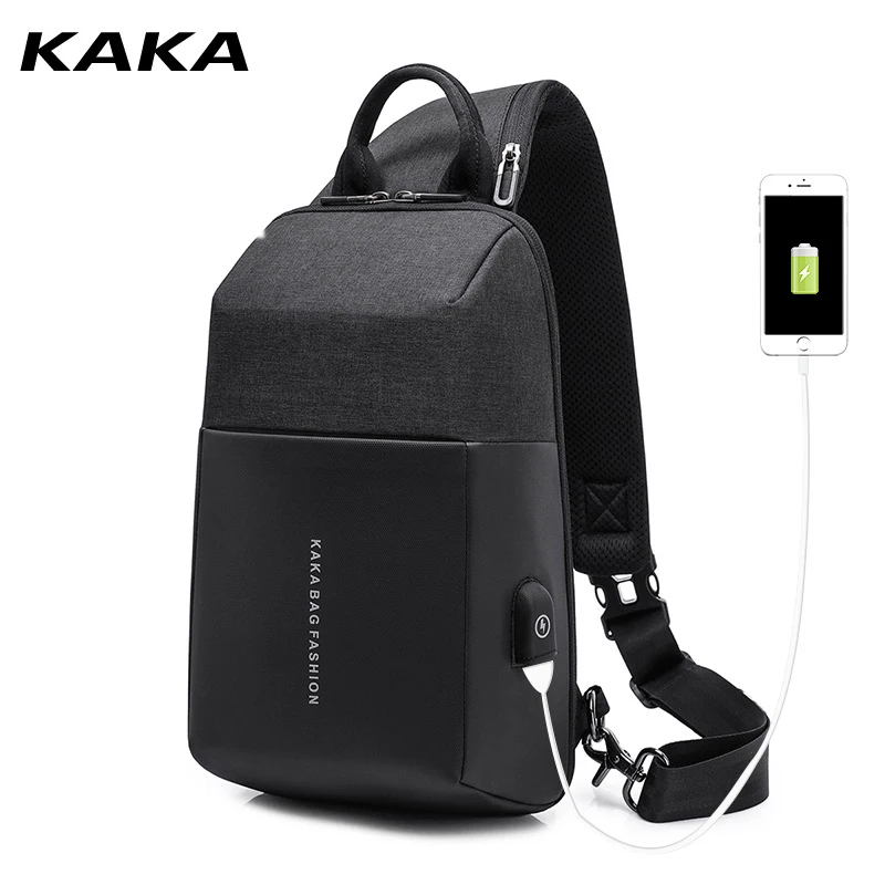 

KAKA 2019 Chest Bag Messenger Crossbody Bags for Men Shoulder Sling Bags Waterproof Short Trip male fashion mobile phone bag