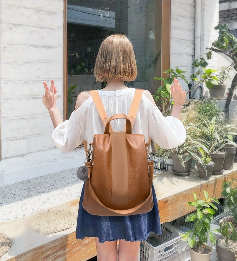 Nevenka 2018 Women Backpacks Fashion Leather Satchel Bags Sac Zipper Bags Casual Shoulder Bags Mochila04