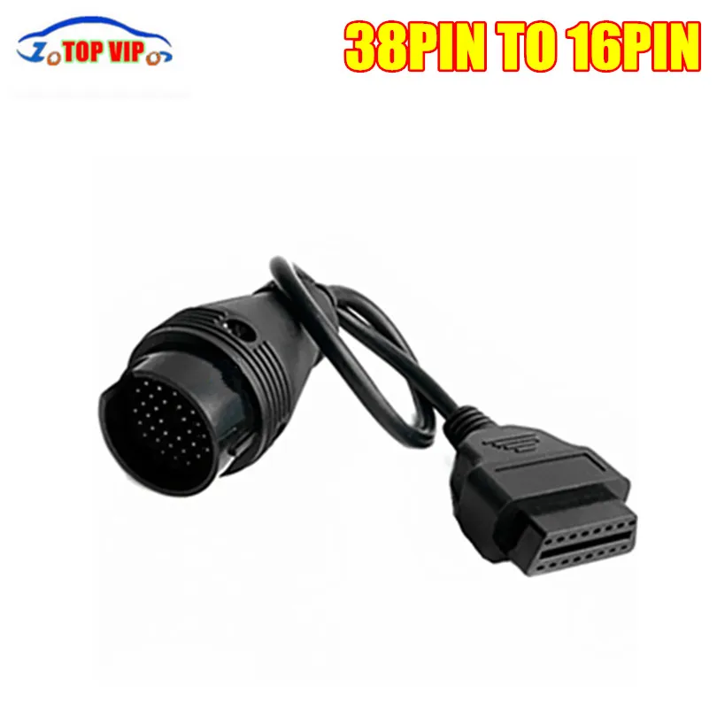 

Free Shipping Good Quality 38 Pin to 16 Pin OBD2 OBDII Diagnostic Adapter Connector Cable OBD 38pin full pin