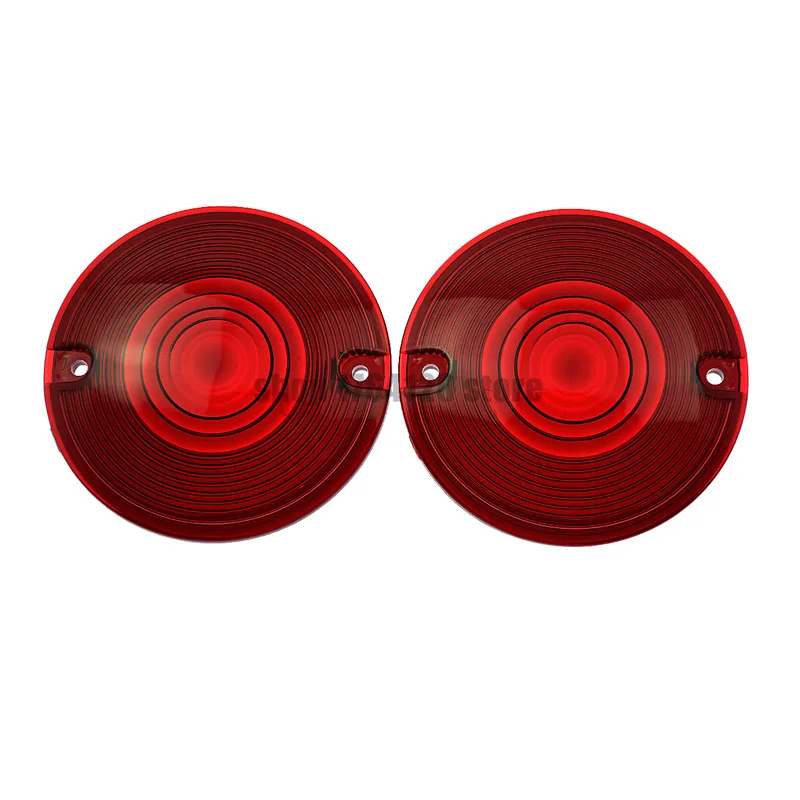 2pcs/4pcs Motorcycle Turn Signal Light Cover Red Clear Smoke Orange Lens For Harley Touring Electra Glides Road King Ultra Glide - Цвет: 2pcs Red