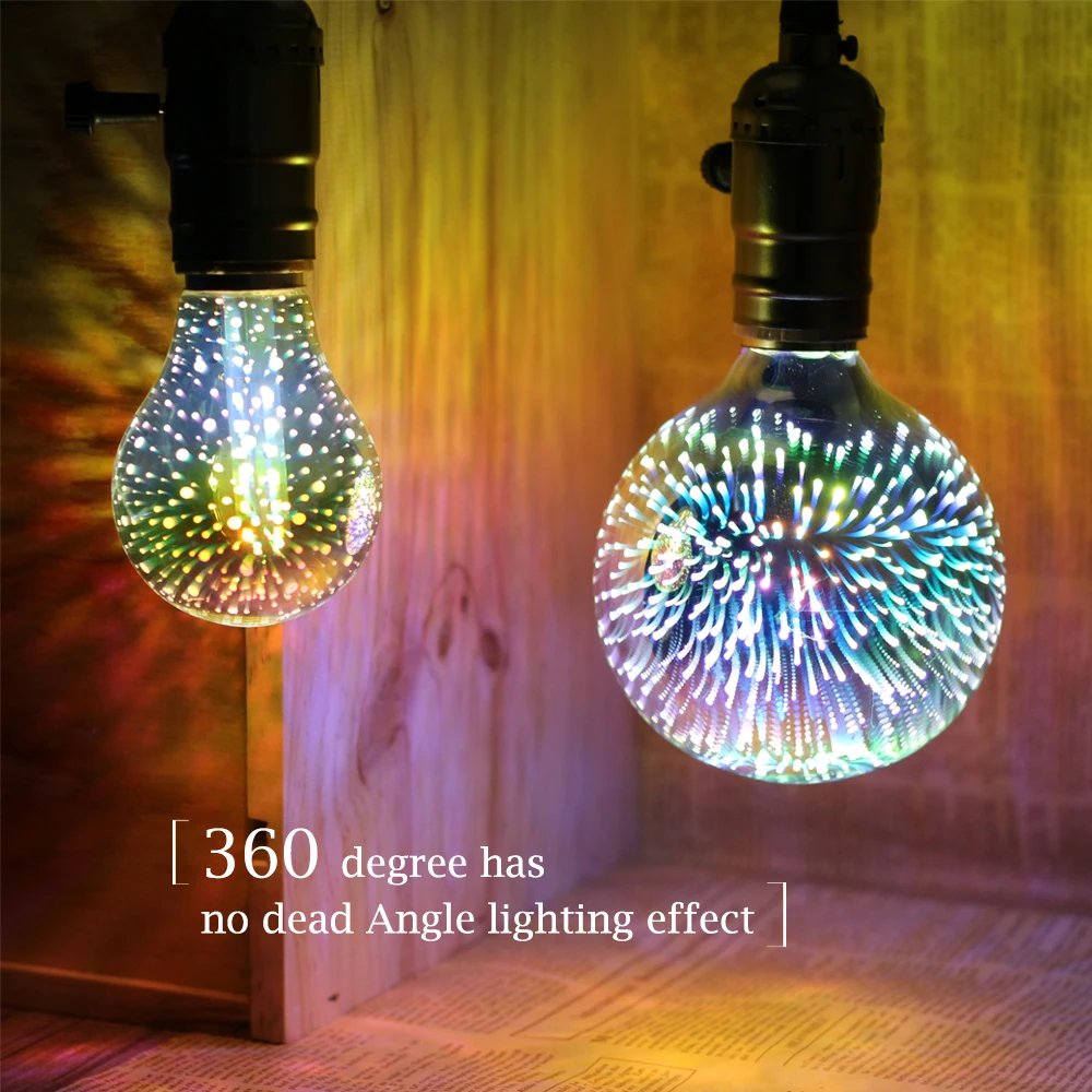 Bombilla de luz 3D bombilla LED 220 V E27 A60 ST64 G80 G95 G125 Luces De vacaciones divertidas Navidad de la lámpara Lamparas decoración bombilla led Bombilla de luz 3D bombilla LED 220 V E27 A60 ST64 G80 G95 G125 Luces De vacaciones divertidas Navidad de la lámpara Lamparas decoración bombilla led