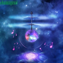 CHAMSGEND RC Toy Air RC Flying Ball RC Drone Helicopter Ball Built-in Disco Music LED Lighting for Kids Teenagers Feb22