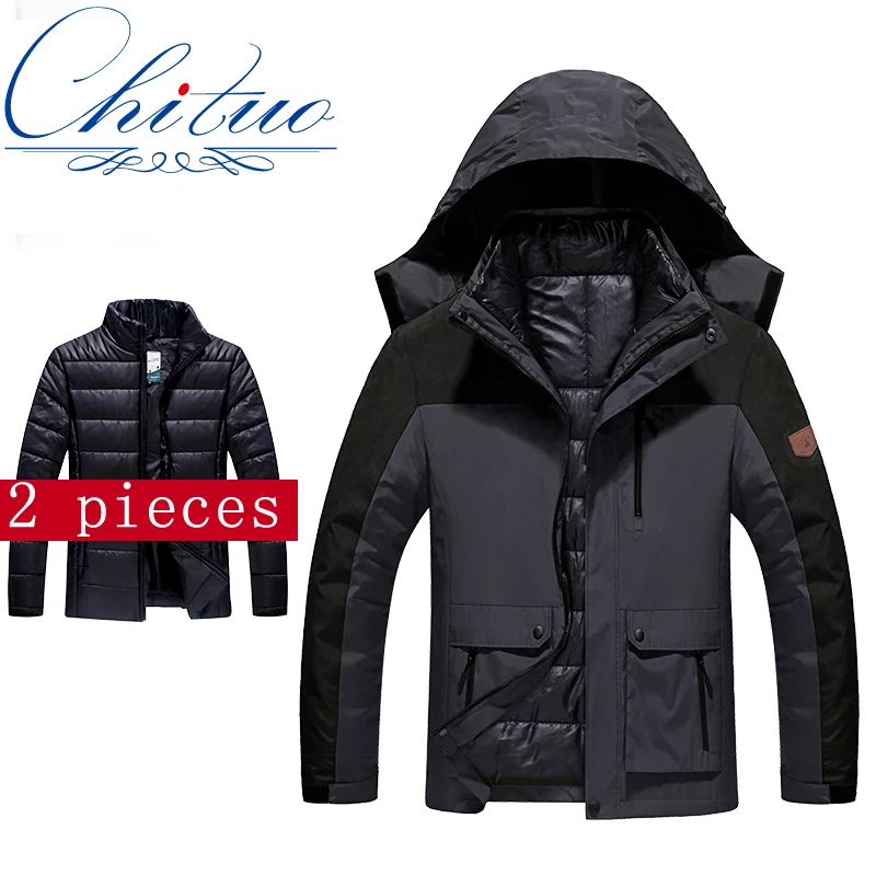 2016 winter New male FemalejacketPlus thick velvet Warm coat jacket 2 in 1Casual jacket size M