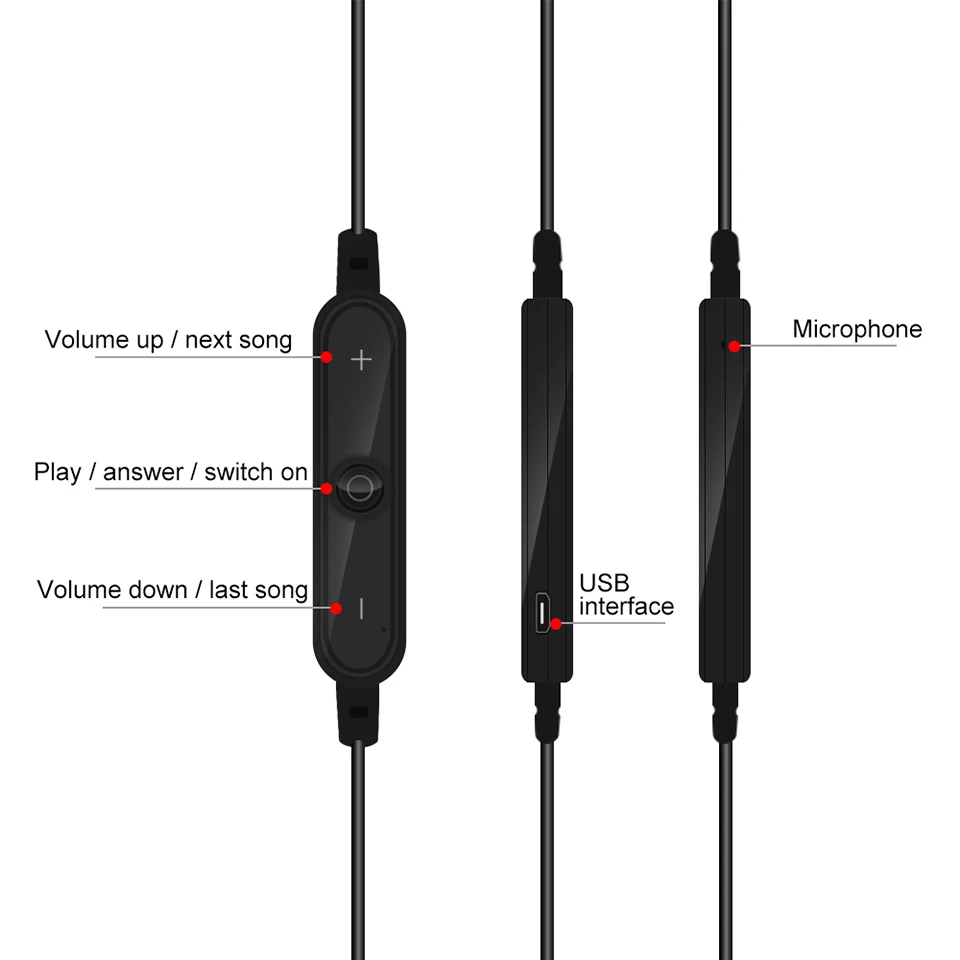 M64 Bluetooth наушники Спортивная гарнитура с лентой на шею наушники-вкладыши бас наушники с микрофоном для xiaomi iPhone Huawei смарт-телефон