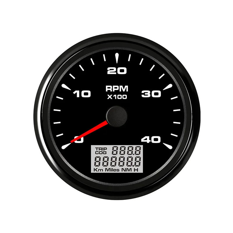 

85mm Auto Motor Tachometer 4K RPM Gauge Meter With 8 Color LED Backlight 12V 24V for Boat Car Vessel Inboard Outboard Engine